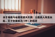 关于梅根与哈里境遇大不同：公爵夫人风生水起，王子却被拒之门外！的信息