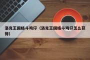 洛克王国格斗鸡仔（洛克王国格斗鸡仔怎么获得）