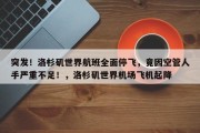 突发！洛杉矶世界航班全面停飞，竟因空管人手严重不足！，洛杉矶世界机场飞机起降