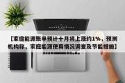 【家庭能源账单预计十月将上涨约1%，预测机构称，家庭能源使用情况调查及节能措施】