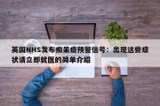 英国NHS发布痴呆症预警信号：出现这些症状请立即就医的简单介绍