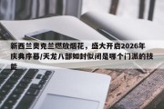新西兰奥克兰燃放烟花，盛大开启2026年庆典序幕/天龙八部如封似闭是哪个门派的技能