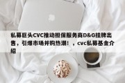 私募巨头CVC推动担保服务商D&G挂牌出售，引爆市场并购热潮！，cvc私募基金介绍