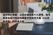 加沙伤亡惨重！以军空袭致数十人遇难，哈马斯紧急商讨回应特朗普中东和平方案（8小时前更新）的简单介绍