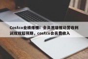 Costco业绩爆棚！会员激增推动营收利润双双超预期，costco会员费收入