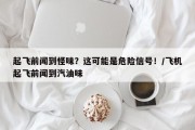 起飞前闻到怪味？这可能是危险信号！/飞机起飞前闻到汽油味