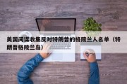 美国间谍收集反对特朗普的格陵兰人名单（特朗普格陵兰岛）