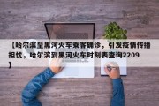 【哈尔滨至黑河火车乘客确诊，引发疫情传播担忧，哈尔滨到黑河火车时刻表查询2209】