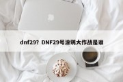 dnf29？DNF29号涂鸦大作战是谁
