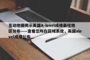 互动地图揭示英国A-level成绩最佳地区分布——查看您所在区域表现，英国alevel成绩公布