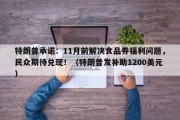 特朗普承诺：11月前解决食品券福利问题，民众期待兑现！（特朗普发补助1200美元）