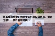 黑石集团格雷：数据中心仍是投资热点，潜力无限！，黑石管理规模
