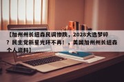 【加州州长纽森民调惨跌，2028大选梦碎？民主党新星光环不再！，美国加州州长纽森个人资料】