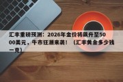 汇丰重磅预测：2026年金价将飙升至5000美元，牛市狂潮来袭！（汇丰黄金多少钱一克）
