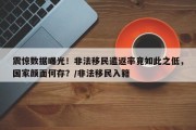 震惊数据曝光！非法移民遣返率竟如此之低，国家颜面何存？/非法移民入籍