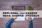 数据中心热潮推动，Tower半导体营收预期超乐观，股价应声大涨！/半导体业绩公布