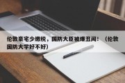 伦敦豪宅少缴税，国防大臣被爆丑闻！（伦敦国防大学好不好）