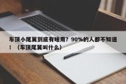 车顶小尾翼到底有啥用？90%的人都不知道！（车顶尾翼叫什么）
